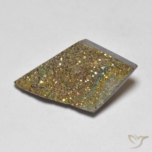 Pyrite arc-en-ciel Multicolore naturelle Fantaisie, 5.13 ct, Opaque