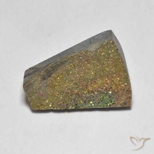 6.12ct Naturel Multicolore Pyrite arc-en-ciel, Fantaisie, Opaque