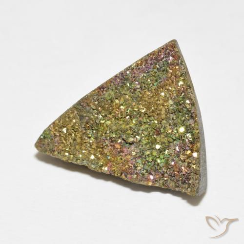 Pyrite arc-en-ciel Multicolore naturelle Trillion, 7.72 ct, Opaque