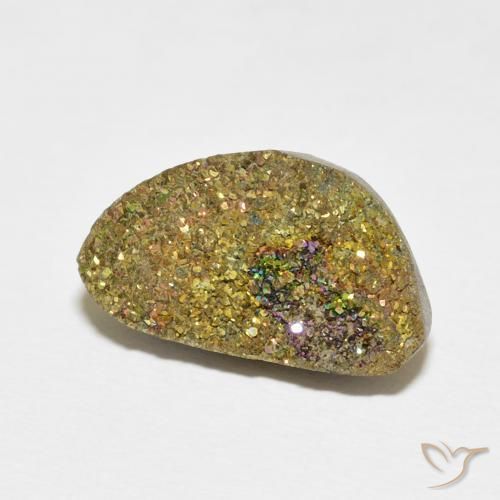 Pyrite arc-en-ciel Multicolore naturelle Fantaisie, 8.38 ct, Opaque