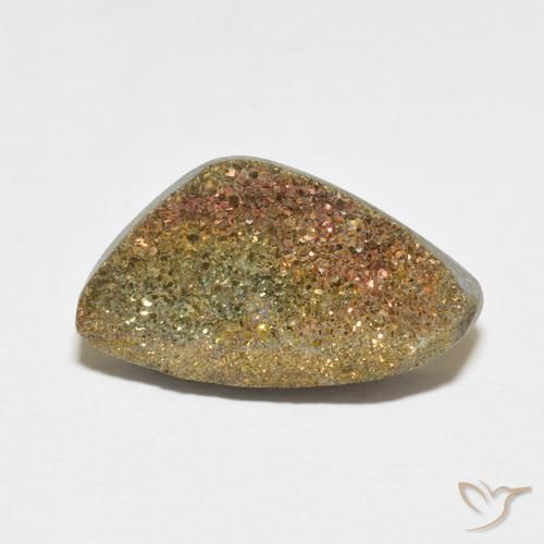 6.55ct Naturel Multicolore Pyrite arc-en-ciel, Fantaisie, Opaque