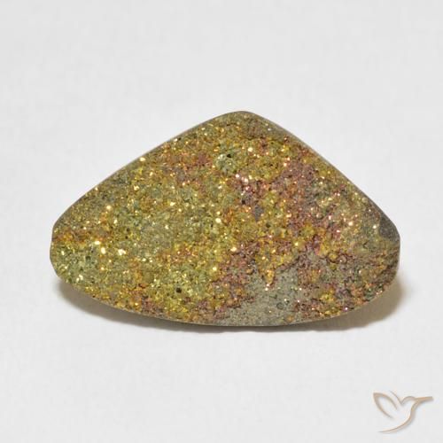 Pyrite arc-en-ciel Multicolore naturelle Fantaisie, 5.34 ct, Opaque