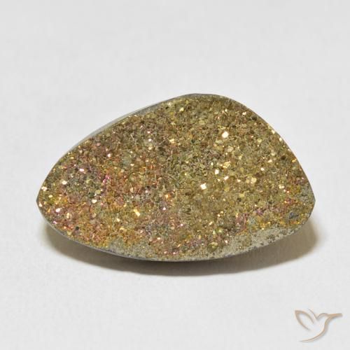 11.68ct Naturel Multicolore Pyrite arc-en-ciel, Fantaisie, Opaque