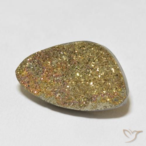 Pyrite arc-en-ciel Multicolore naturelle Fantaisie, 11.68 ct, Opaque