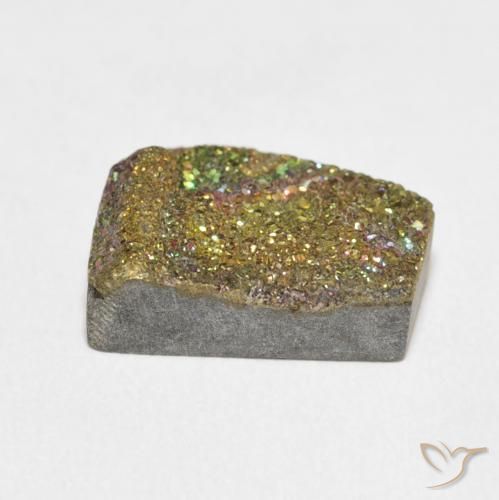 Pyrite arc-en-ciel Multicolore naturelle Fantaisie, 7.37 ct, Opaque