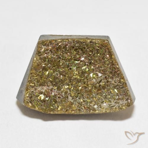 Pyrite arc-en-ciel Multicolore naturelle Fantaisie, 12.28 ct, Opaque