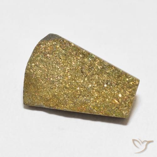 Pyrite arc-en-ciel Multicolore naturelle Fantaisie, 6.39 ct, Opaque