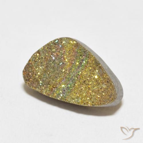 Pyrite arc-en-ciel Multicolore naturelle Fantaisie, 5.60 ct, Opaque