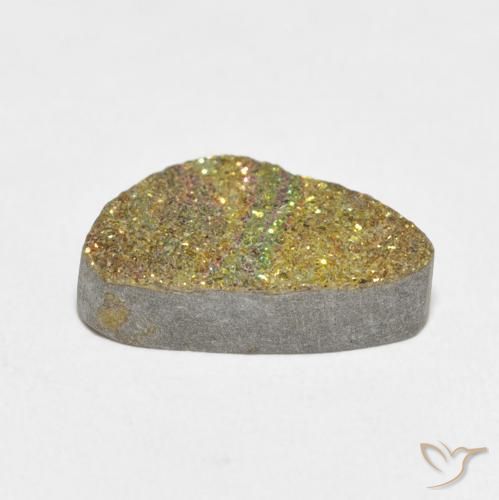 Pyrite arc-en-ciel Multicolore naturelle Fantaisie, 5.60 ct, Opaque
