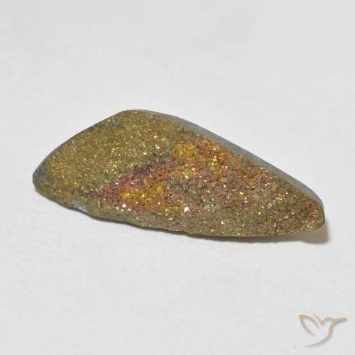 Pyrite arc-en-ciel Multicolore naturelle Fantaisie, 7.56 ct, Opaque