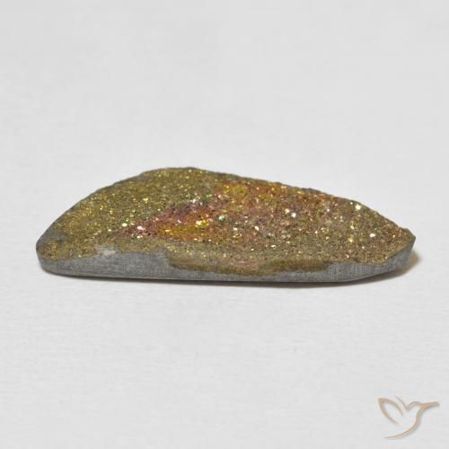 Pyrite arc-en-ciel Multicolore naturelle Fantaisie, 7.56 ct, Opaque