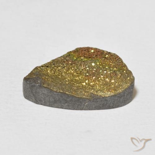 Pyrite arc-en-ciel Multicolore naturelle Fantaisie, 6.24 ct, Opaque