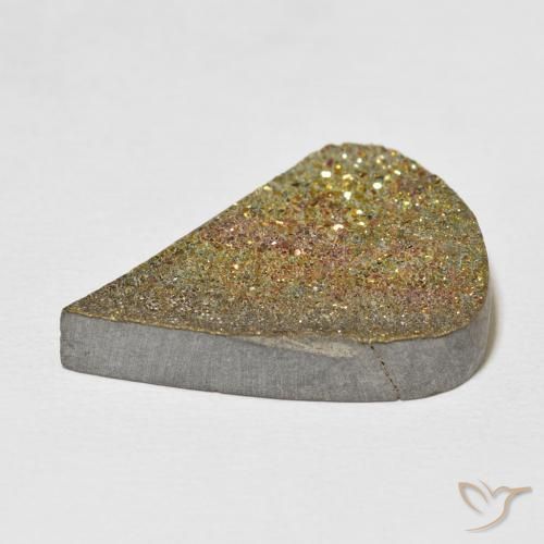 Pyrite arc-en-ciel Multicolore naturelle En forme de poire, 20.03 ct, Opaque