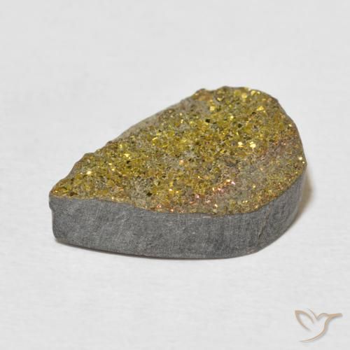 Pyrite arc-en-ciel Multicolore naturelle En forme de poire, 6.87 ct, Opaque