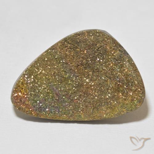 Pyrite arc-en-ciel Multicolore naturelle Fantaisie, 24.80 ct, Opaque
