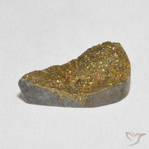 Pyrite arc-en-ciel Multicolore naturelle En forme de poire, 4.89 ct, Opaque