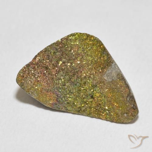 Pyrite arc-en-ciel Multicolore naturelle Fantaisie, 7.89 ct, Opaque