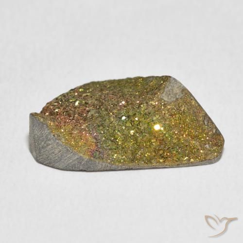 Pyrite arc-en-ciel Multicolore naturelle Fantaisie, 7.89 ct, Opaque