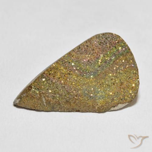18.56ct Naturel Multicolore Pyrite arc-en-ciel, En forme de poire, Opaque