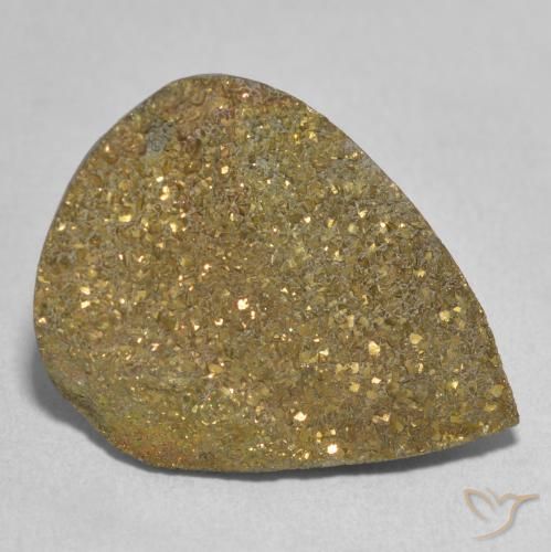 Pyrite arc-en-ciel Multicolore naturelle En forme de poire, 13.48 ct, Opaque