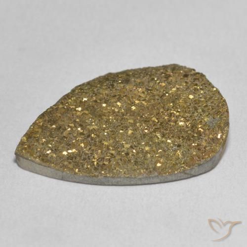 Pyrite arc-en-ciel Multicolore naturelle En forme de poire, 13.48 ct, Opaque