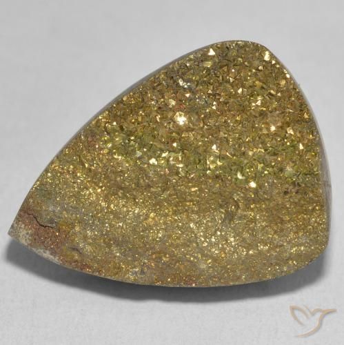 22.73ct Naturel Multicolore Pyrite arc-en-ciel, En forme de poire, Opaque