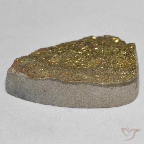 Pyrite arc-en-ciel Multicolore naturelle En forme de poire, 22.73 ct, Opaque