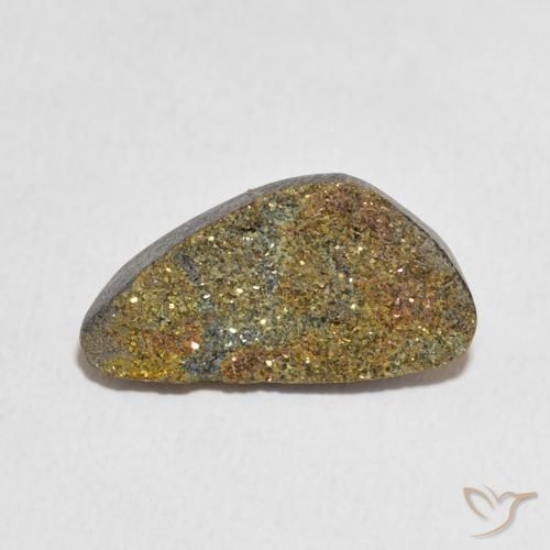Pyrite arc-en-ciel Multicolore naturelle Fantaisie, 5.34 ct, Opaque