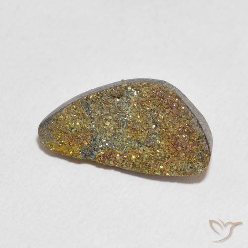 Pyrite arc-en-ciel Multicolore naturelle Fantaisie, 5.34 ct, Opaque