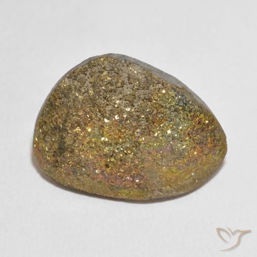 Pyrite arc-en-ciel Multicolore naturelle Fantaisie, 17.03 ct, Opaque