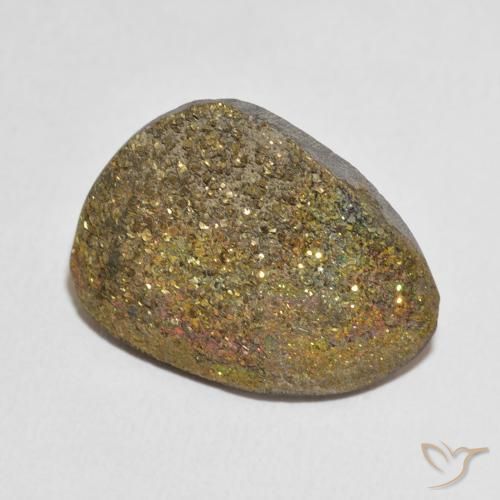 Pyrite arc-en-ciel Multicolore naturelle Fantaisie, 17.03 ct, Opaque