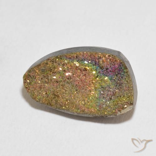 Pyrite arc-en-ciel Multicolore naturelle Fantaisie, 9.54 ct, Opaque