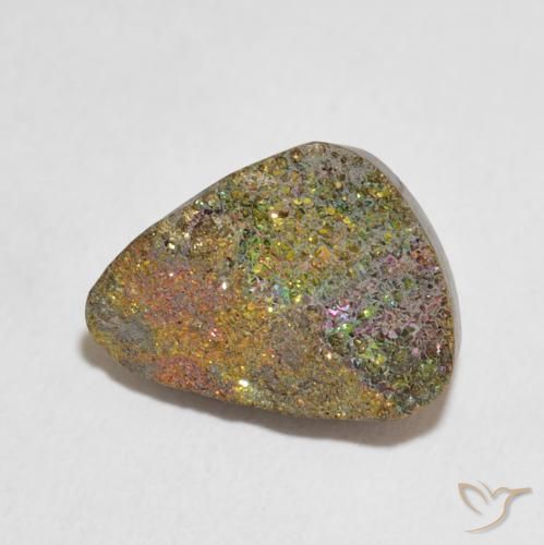 Pyrite arc-en-ciel Multicolore naturelle Fantaisie, 9.51 ct, Opaque