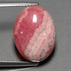 Rhodochrosite multicolore naturelle coupe ovale, 12,06 ct, opaque