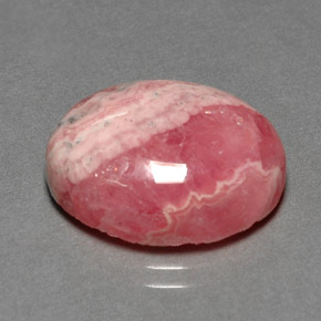 Rhodochrosite multicolore naturelle coupe ovale, 12,06 ct, opaque