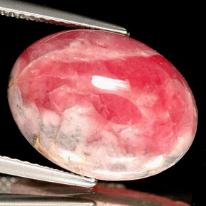 Rhodochrosite multicolore naturelle coupe ovale, 12,48 ct, opaque