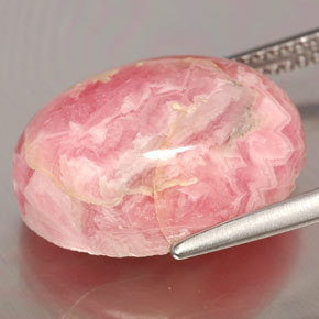 Rhodochrosite Multicolore naturelle Coupe ovale, 12.60 ct, Opaque