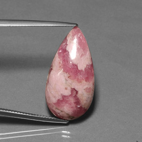 Rhodochrosite Multicolore naturelle En forme de poire, 22.58 ct, Opaque