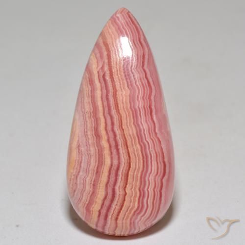 31.44ct Naturel Multicolore Rhodochrosite, En forme de poire, Opaque
