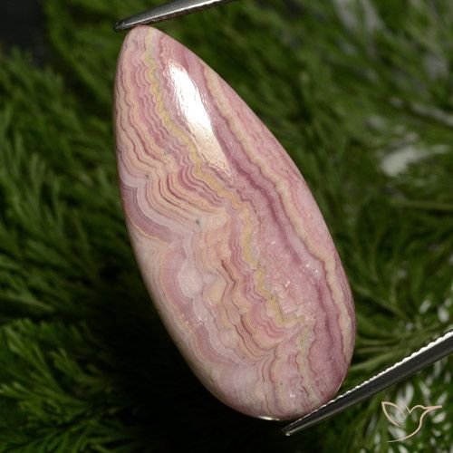 29.29ct Naturel Multicolore Rhodochrosite, En forme de poire, Opaque