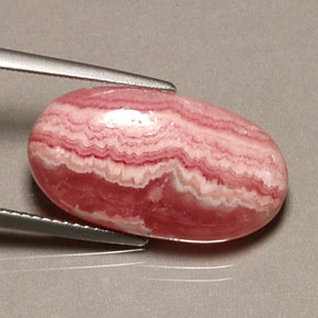 Rhodochrosite multicolore naturelle coupe ovale, 13,08 ct, opaque