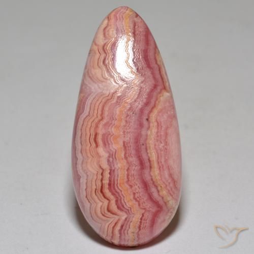Rhodochrosite Multicolore naturelle En forme de poire, 29.20 ct, Opaque