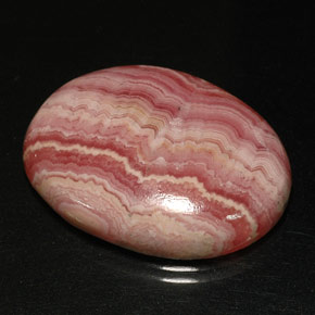 Rhodochrosite multicolore naturelle coupe ovale, 36,43 ct, opaque