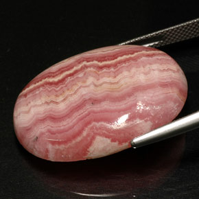 Rhodochrosite multicolore naturelle coupe ovale, 36,43 ct, opaque