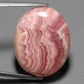 Rhodochrosite Multicolore naturelle Coupe ovale, 29.59 ct, Opaque