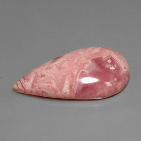 Rhodochrosite multicolore naturelle en forme de poire, 29,58 ct, opaque