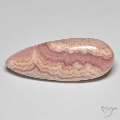 24.94ct Naturel Multicolore Rhodochrosite, En forme de poire, Opaque