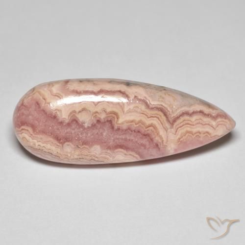 Rhodochrosite Multicolore naturelle En forme de poire, 24.94 ct, Opaque