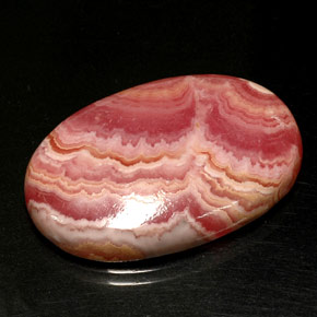 Rhodochrosite multicolore naturelle coupe ovale, 32,96 ct, opaque