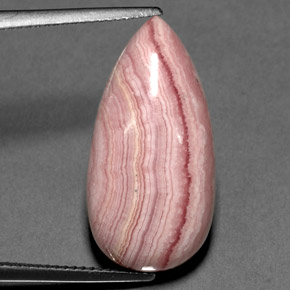 Rhodochrosite rose naturelle en forme de poire, 15,84 ct, opaque